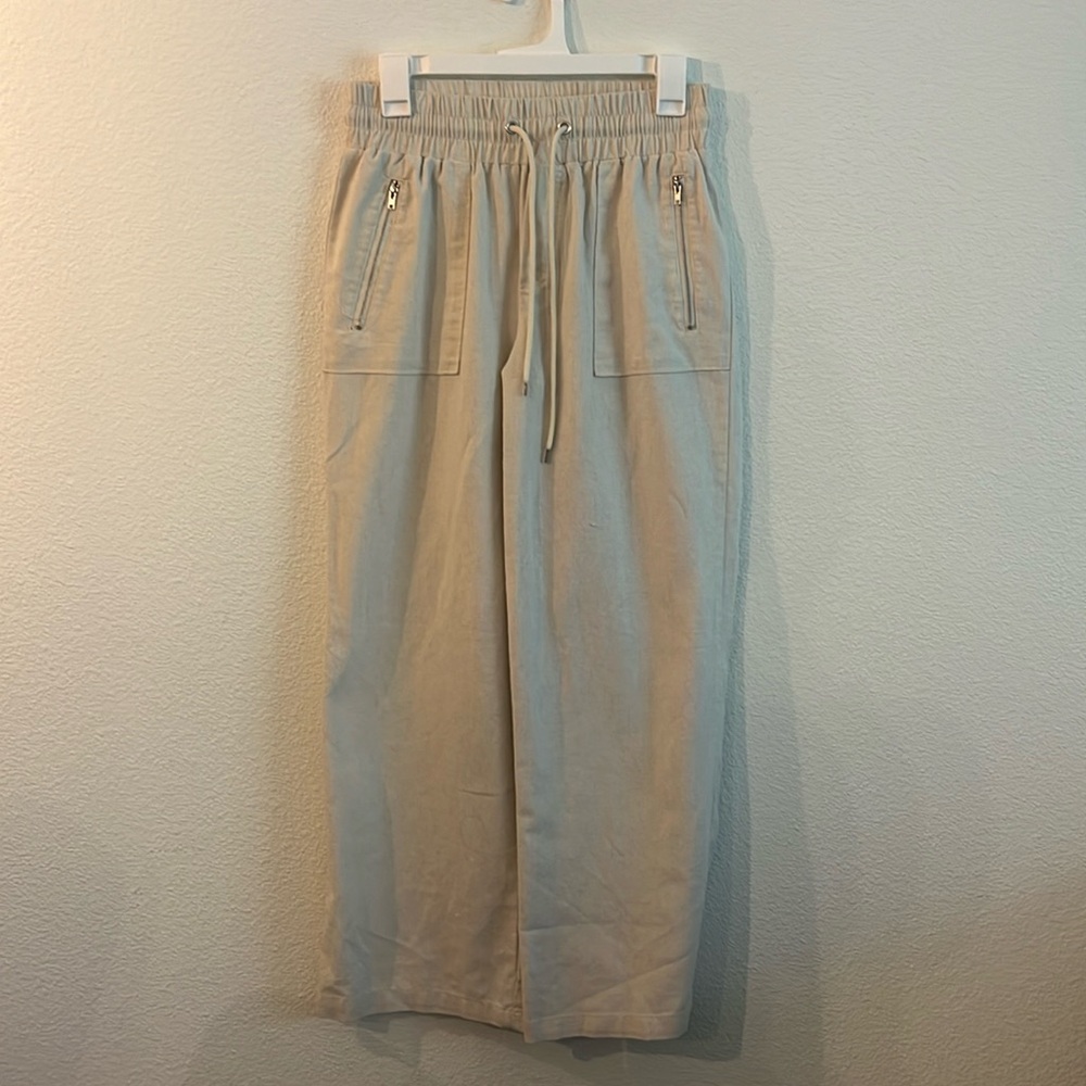 Beige Linen Pants